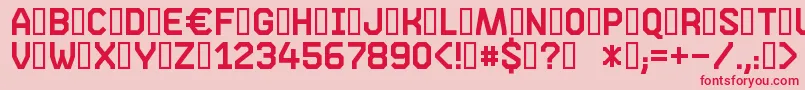 Phase05 Font – Red Fonts on Pink Background