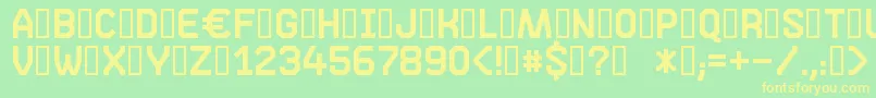 Phase05 Font – Yellow Fonts on Green Background