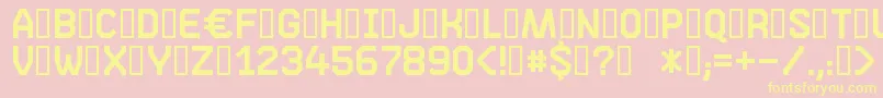 Phase05 Font – Yellow Fonts on Pink Background