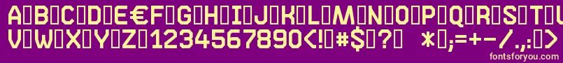 Шрифт Phase05 – жёлтые шрифты на фиолетовом фоне