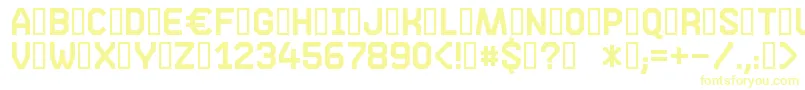 Fonte Phase05 – fontes amarelas em um fundo branco