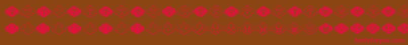 SteampipsD10 Font – Red Fonts on Brown Background