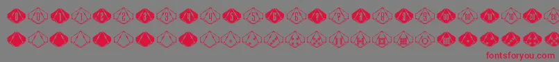 フォントSteampipsD10 – 赤い文字の灰色の背景