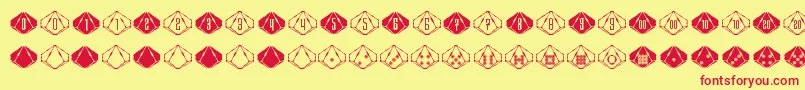 SteampipsD10 Font – Red Fonts on Yellow Background