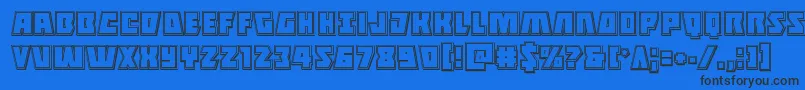 Halfshellheroengrave Font – Black Fonts on Blue Background