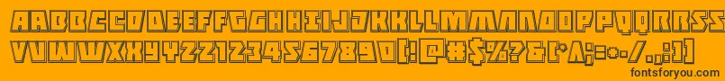 Halfshellheroengrave Font – Black Fonts on Orange Background