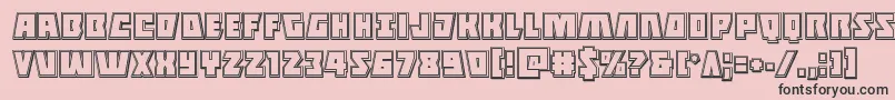 Fonte Halfshellheroengrave – fontes pretas em um fundo rosa