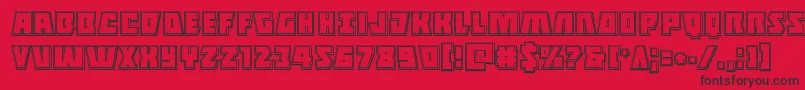 Halfshellheroengrave Font – Black Fonts on Red Background