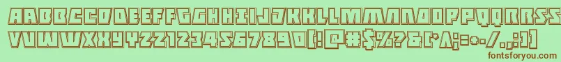 Halfshellheroengrave Font – Brown Fonts on Green Background