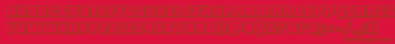 Halfshellheroengrave Font – Brown Fonts on Red Background