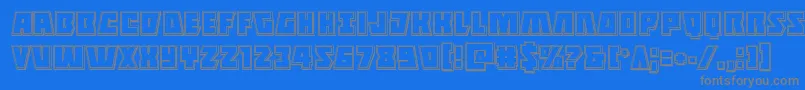 Weitere Informationen zur Halfshellheroengrave-Schriftart Halfshellheroengrave-Schriftart – Graue Schriften auf blauem Hintergrund