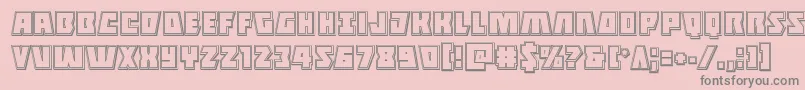 Police Halfshellheroengrave – polices grises sur fond rose