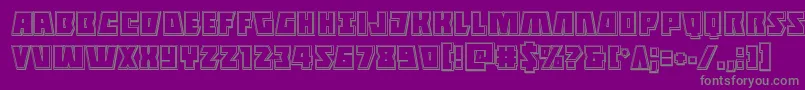 More about Halfshellheroengrave Font Halfshellheroengrave Font – Gray Fonts on Purple Background