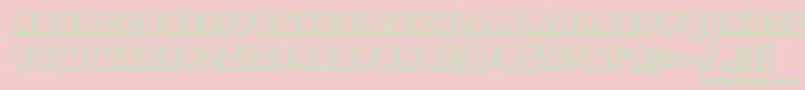 Halfshellheroengrave Font – Green Fonts on Pink Background