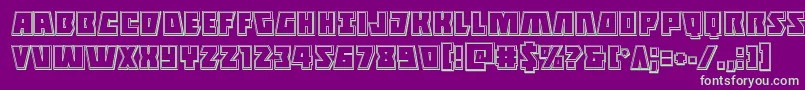 Halfshellheroengrave Font – Green Fonts on Purple Background