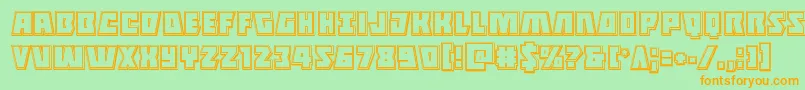 Halfshellheroengrave Font – Orange Fonts on Green Background