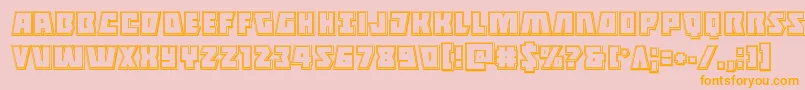 Halfshellheroengrave Font – Orange Fonts on Pink Background