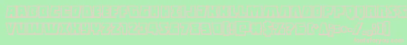 Halfshellheroengrave Font – Pink Fonts on Green Background