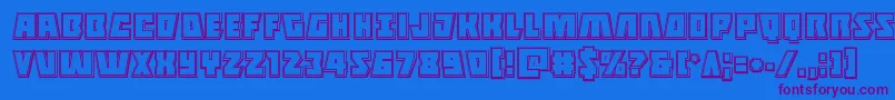 Halfshellheroengrave Font – Purple Fonts on Blue Background