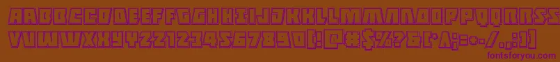 Halfshellheroengrave Font – Purple Fonts on Brown Background