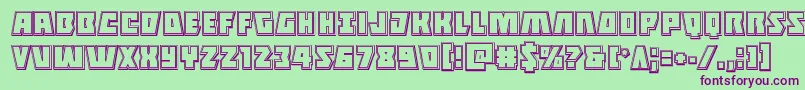 Halfshellheroengrave Font – Purple Fonts on Green Background