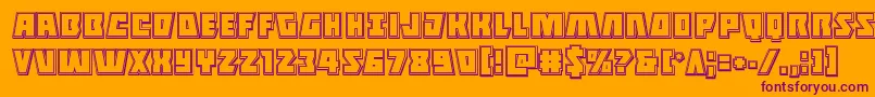 Halfshellheroengrave Font – Purple Fonts on Orange Background