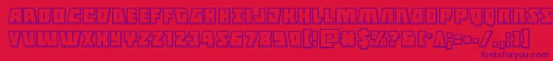 Halfshellheroengrave Font – Purple Fonts on Red Background