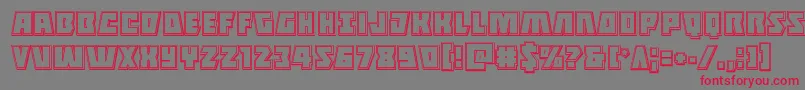 Halfshellheroengrave Font – Red Fonts on Gray Background