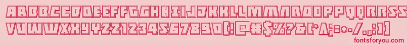 Halfshellheroengrave-Schriftart – Rote Schriften auf rosa Hintergrund