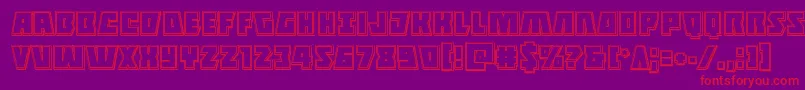 Halfshellheroengrave Font – Red Fonts on Purple Background