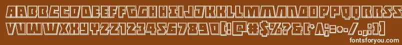 Halfshellheroengrave Font – White Fonts on Brown Background