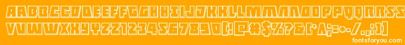 Halfshellheroengrave Font – White Fonts on Orange Background