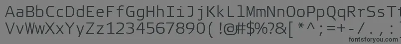 Czcionka ElektraMonoLightPro – czarne czcionki na szarym tle