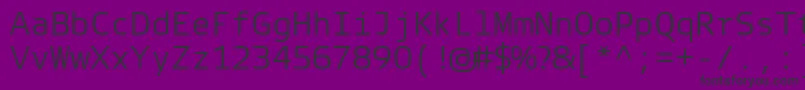 フォントElektraMonoLightPro – 紫の背景に黒い文字