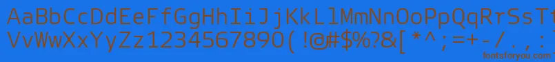 ElektraMonoLightPro-fontti – ruskeat fontit sinisellä taustalla