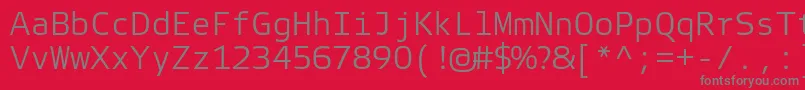 ElektraMonoLightPro Font – Gray Fonts on Red Background
