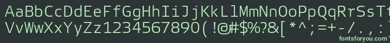 フォントElektraMonoLightPro – 黒い背景に緑の文字