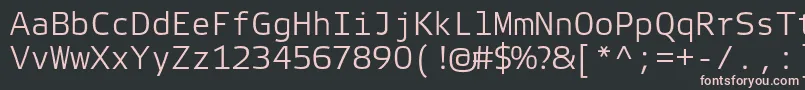 Шрифт ElektraMonoLightPro – розовые шрифты на чёрном фоне