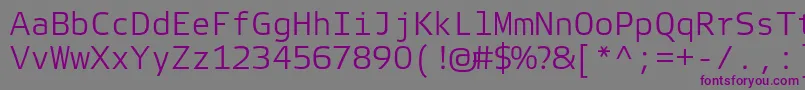 Шрифт ElektraMonoLightPro – фиолетовые шрифты на сером фоне
