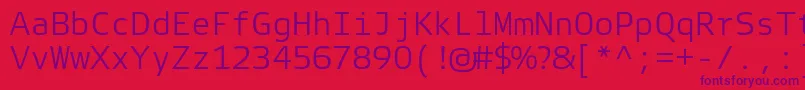 ElektraMonoLightPro Font – Purple Fonts on Red Background
