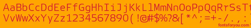 ElektraMonoLightPro Font – Red Fonts on Orange Background