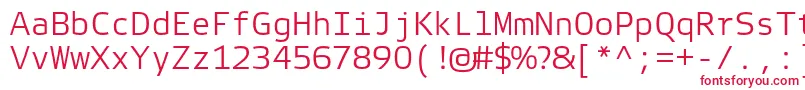 Шрифт ElektraMonoLightPro – красные шрифты на белом фоне