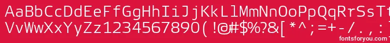 ElektraMonoLightPro Font – White Fonts on Red Background