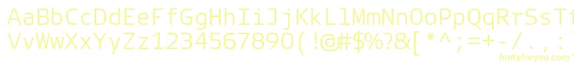 Czcionka ElektraMonoLightPro – żółte czcionki