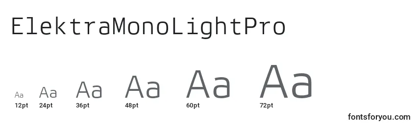 ElektraMonoLightPro Font Sizes