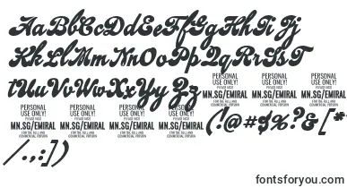 EmiralscriptboldPersonalUse font – letter Fonts