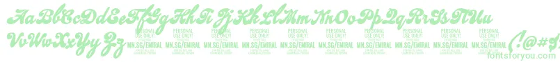 EmiralscriptboldPersonalUse-Schriftart – Grüne Schriften