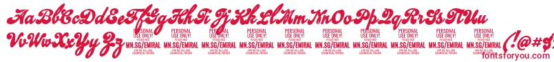 EmiralscriptboldPersonalUse Font – Red Fonts
