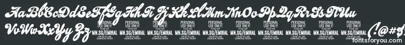 EmiralscriptboldPersonalUse Font – White Fonts