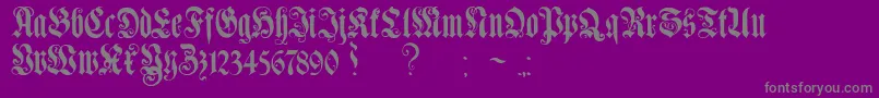 GenzschEtHeyse Font – Gray Fonts on Purple Background